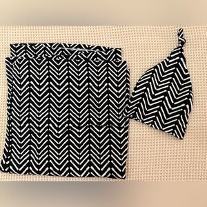 Little sleepiest chevron swaddle and hat set!